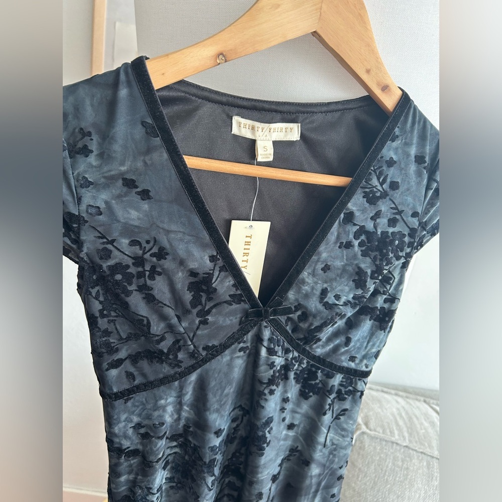 Thirty Thirty Velvet Fairy Green WhimsyGoth 90’s Y2K Grunge Dress Size S - Picture 3 of 9